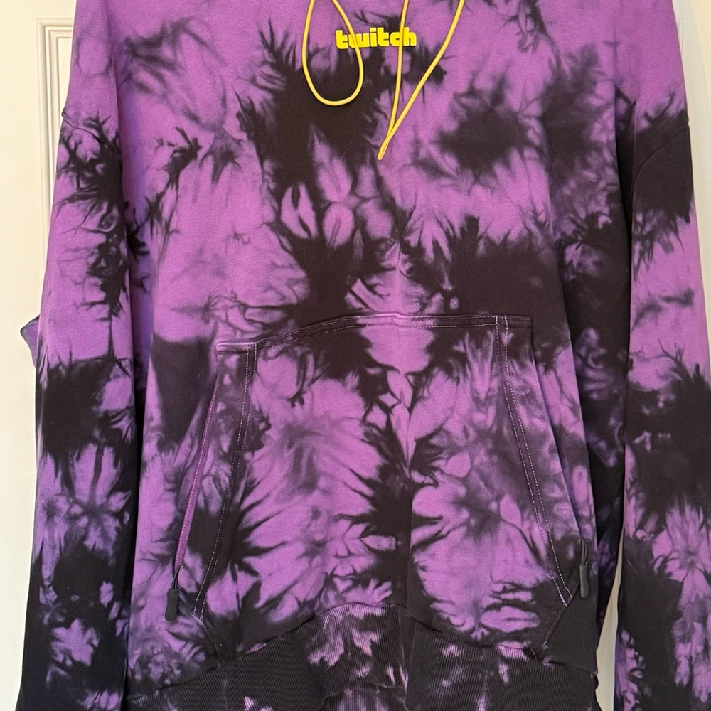 Purple and Black TWITCH Tie-Dye Hoodie